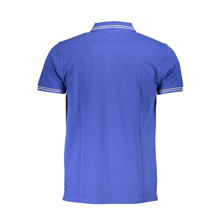 Cavalli Class Blue Cotton Men Polo Shirt