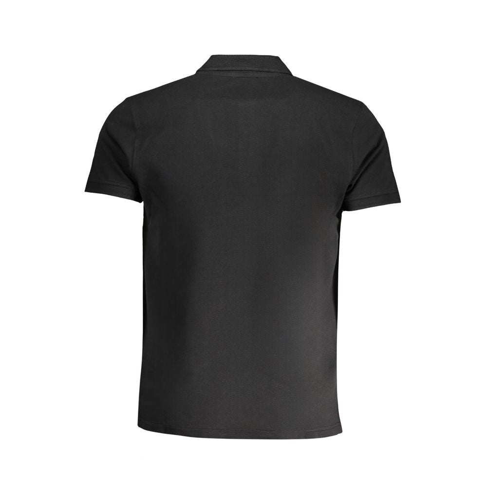 Cavalli Class Black Cotton Men Polo Shirt