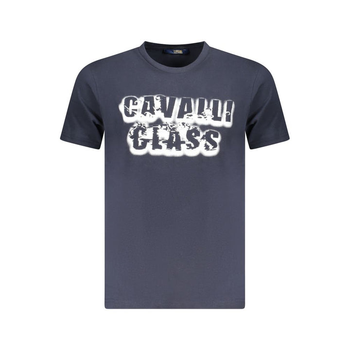 Cavalli Class Blue Cotton Men T-Shirt