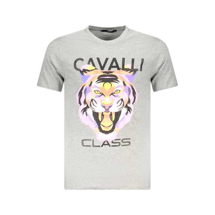 Cavalli Class Brown Cotton Men T-Shirt