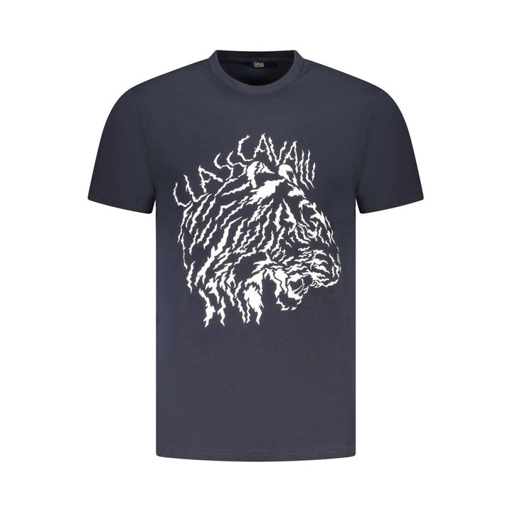 Cavalli Class Blue Cotton Men T-Shirt