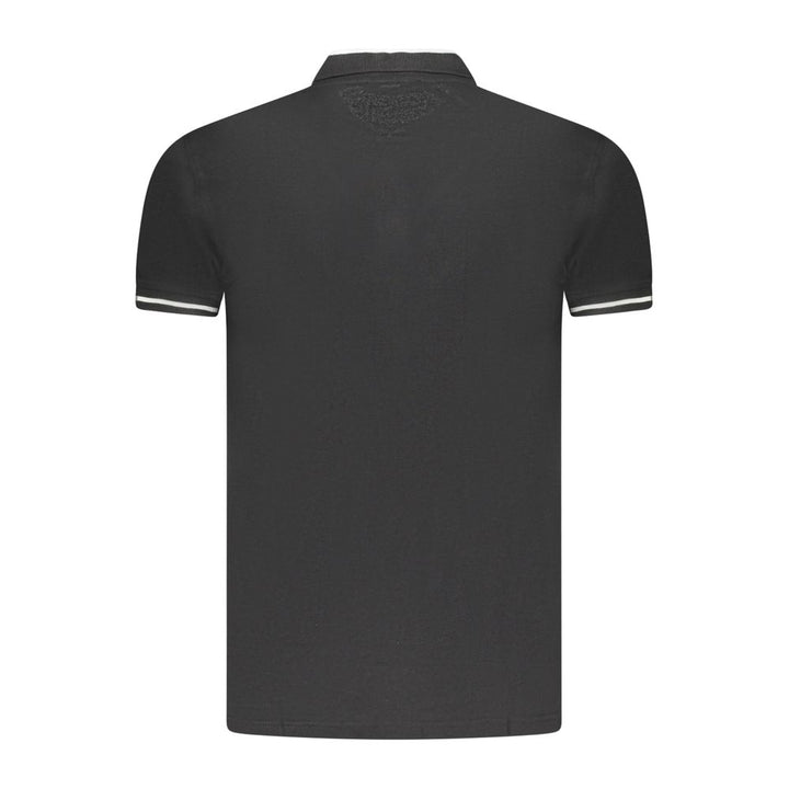Cavalli Class Black Cotton Men Polo Shirt