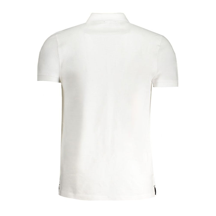 Cavalli Class Bianco Cotton Men Polo Shirt