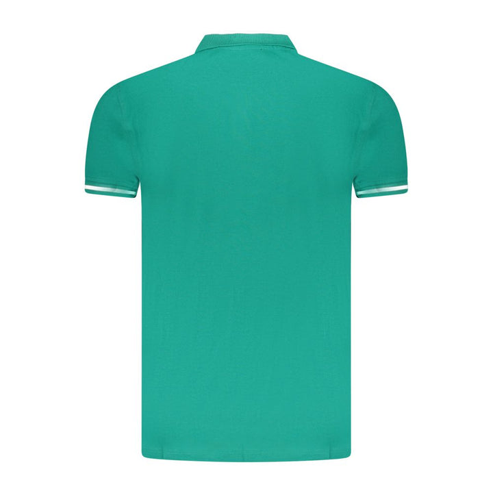 Cavalli Class Green Cotton Men Polo Shirt