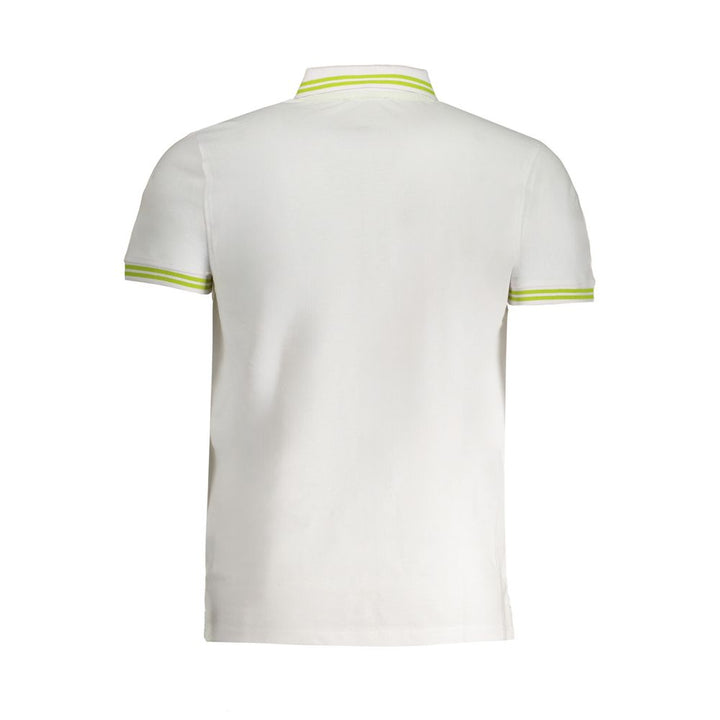 Cavalli Class White Cotton Men Polo Shirt