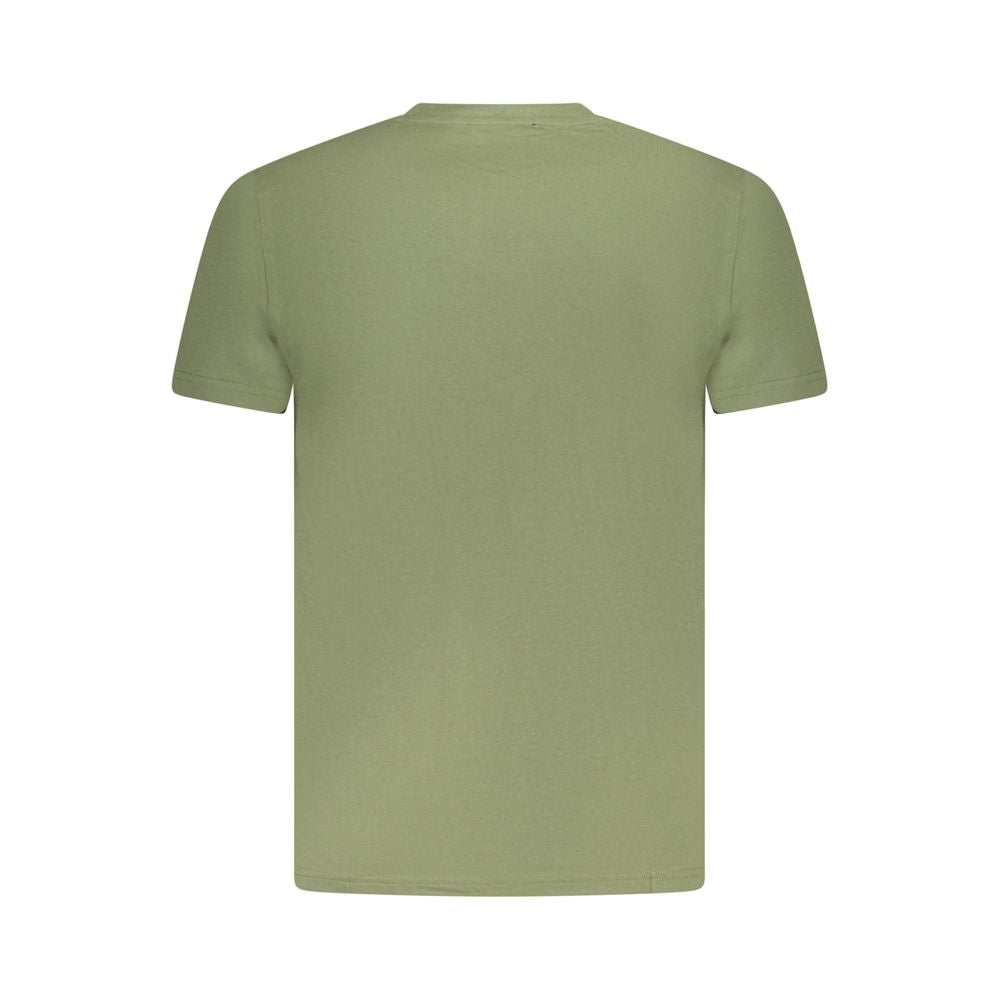Cavalli Class Green Cotton Men T-Shirt
