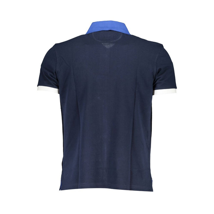 La Martina Blue Cotton Mens Polo Shirt