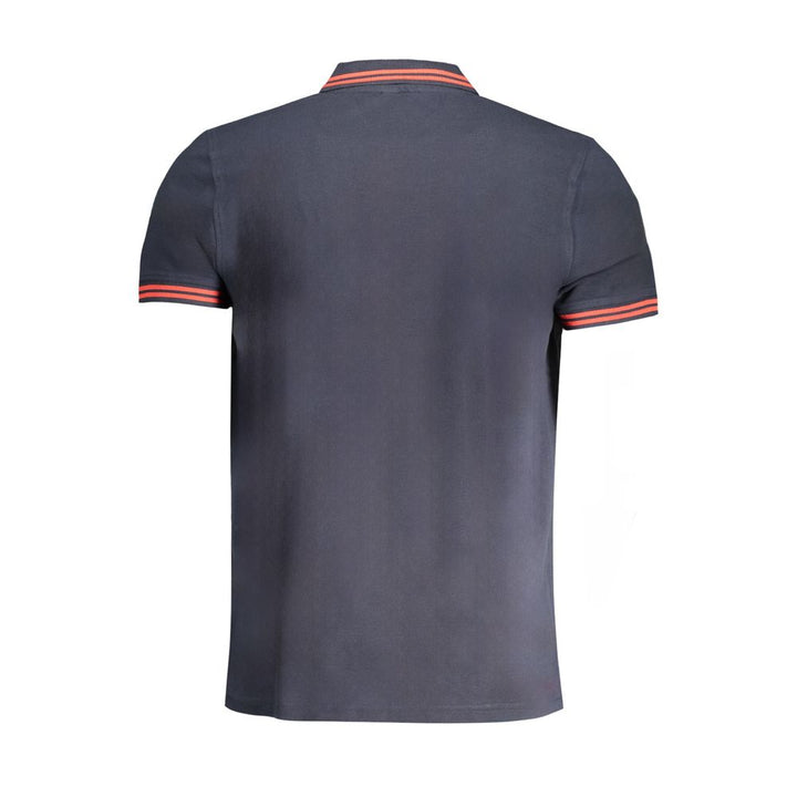 Cavalli Class Blue Cotton Men Polo Shirt