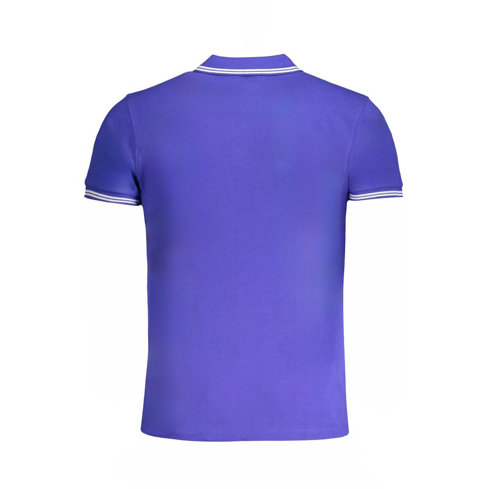 Cavalli Class Blue Cotton Men Polo Shirt