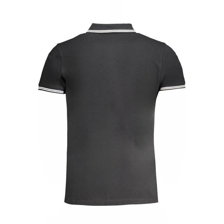 Cavalli Class Black Cotton Men's Polo Shirt