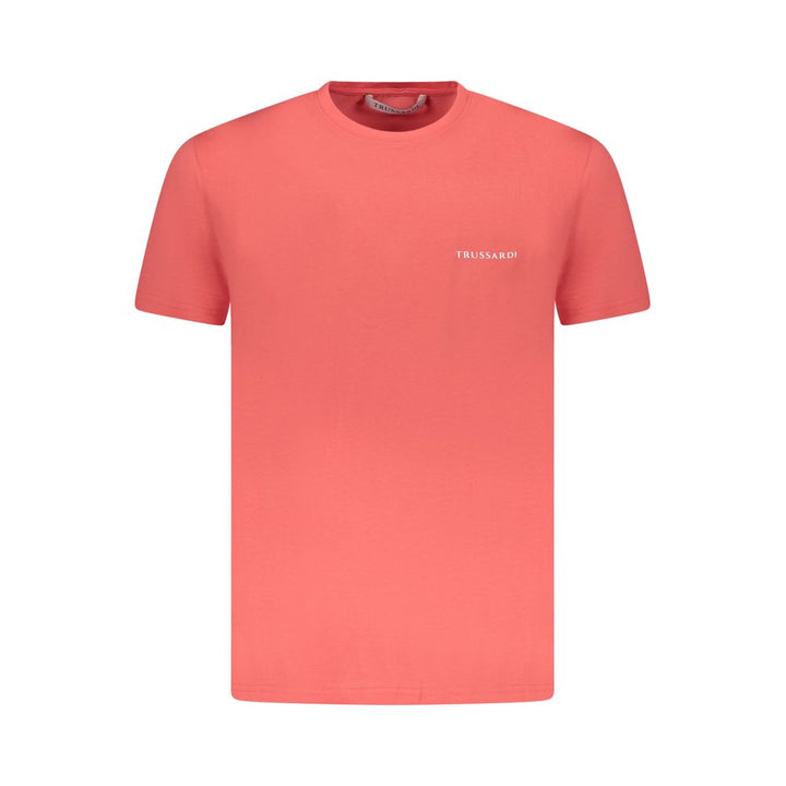 Trussardi Pink Cotton Men T-Shirt