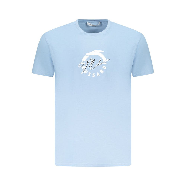 Trussardi Light Blue Cotton Men T-Shirt