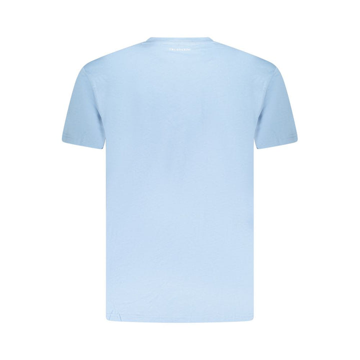 Trussardi Light Blue Cotton Men T-Shirt