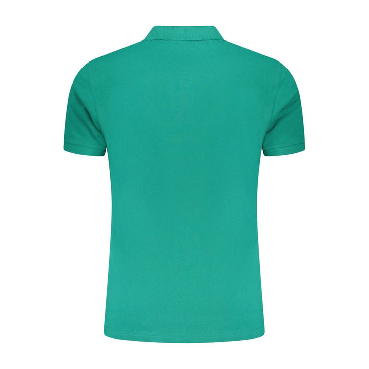 Cavalli Class Green Cotton Men Polo Shirt