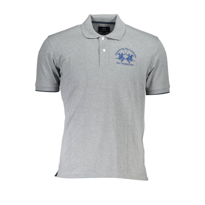 La Martina Brown Cotton Men Polo Shirt