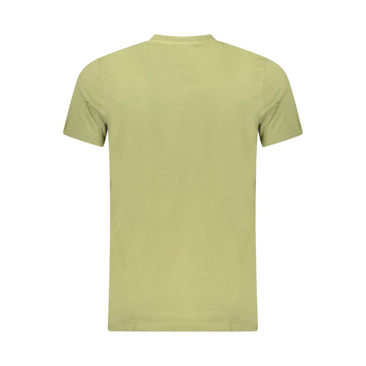 Cavalli Class Green Cotton Men T-Shirt
