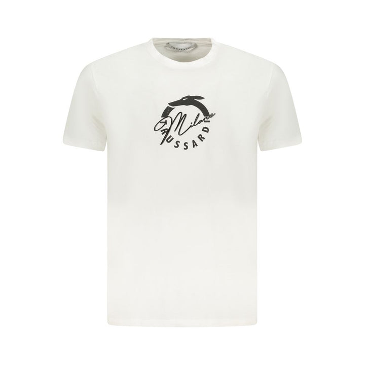 Trussardi White Cotton Men T-Shirt