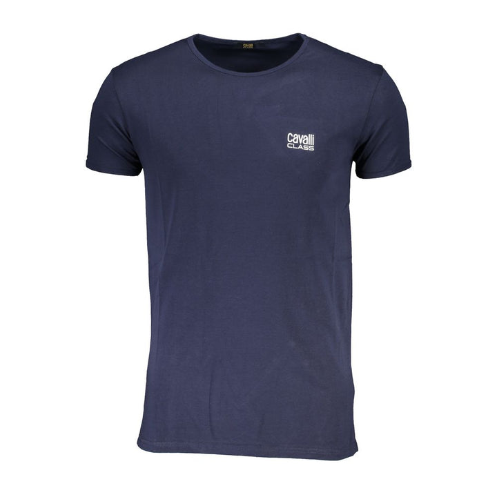 Cavalli Class Blu Cotton Mens T-Shirt