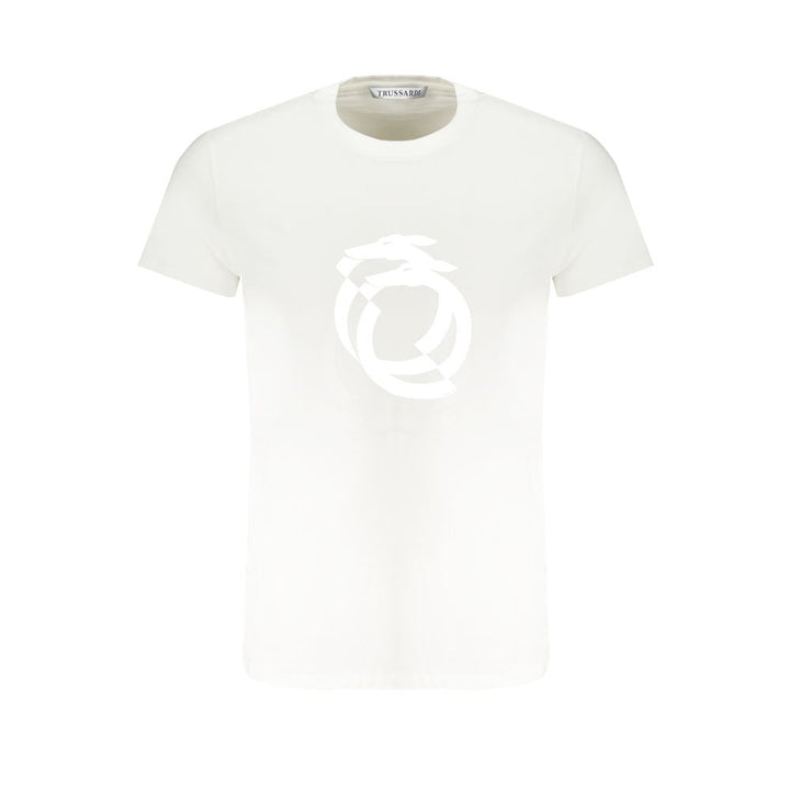 Trussardi Bianco Cotton Men T-Shirt