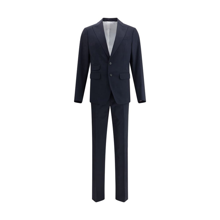 Dsquared² Black Fleece Wool Two-Piece Suit