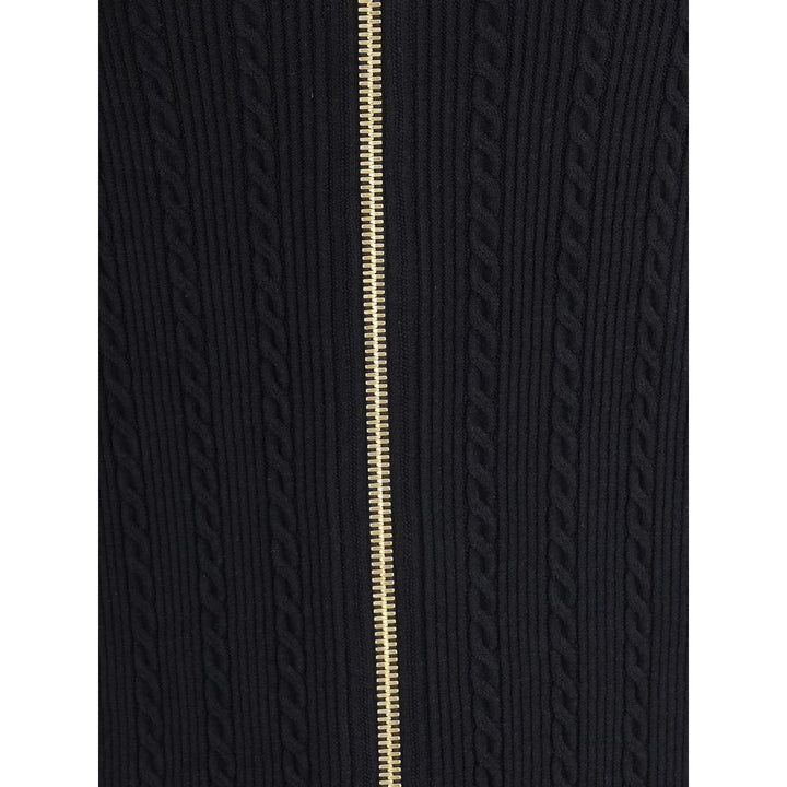 Balmain Gold Viscose Midi Skirt