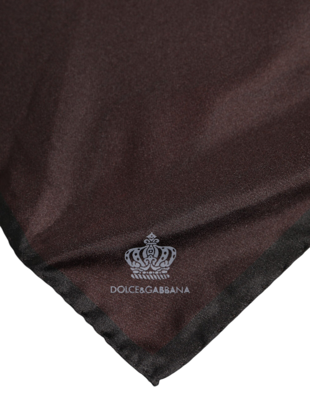 Dolce & Gabbana Brown DG Crown Silk Square Men Foulard Scarf