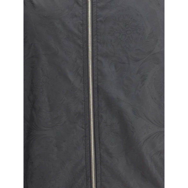 Versace Black Polyester Shell Jacket