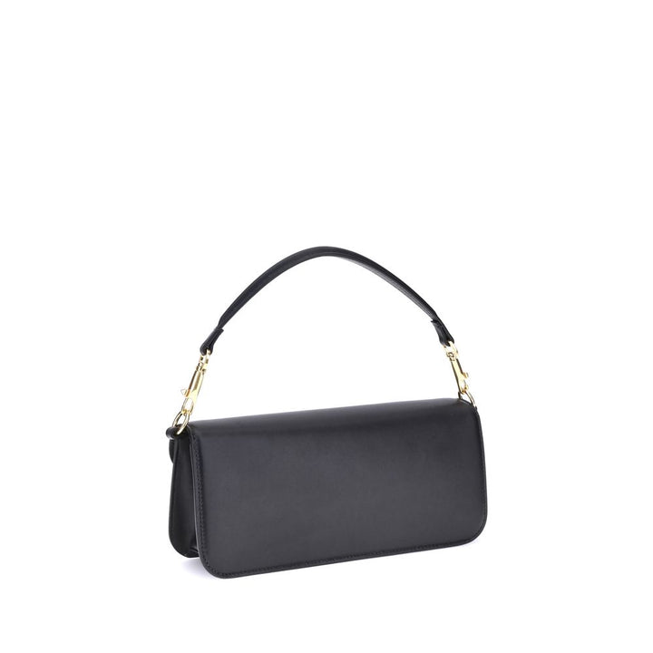 Valentino Garavani Black Calf Leather Bos Taurus Shoulder Bag