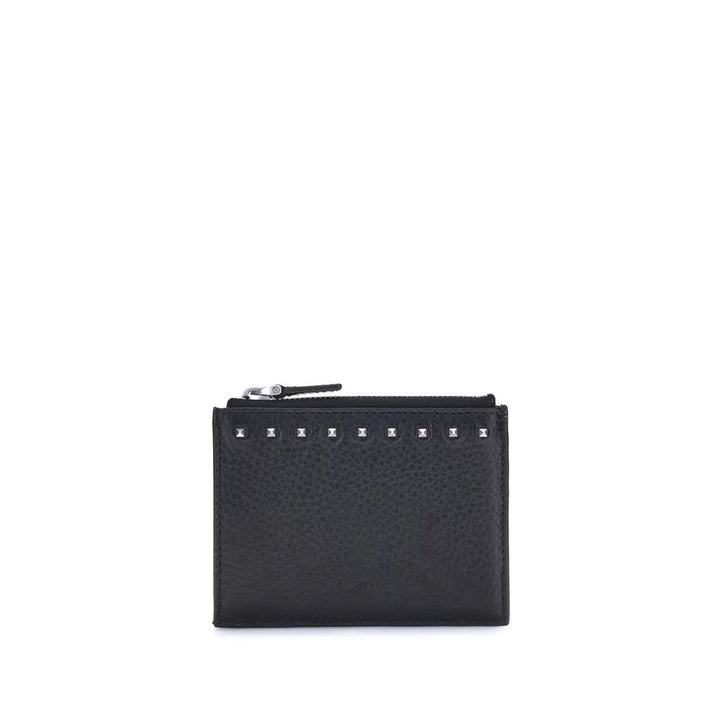 Valentino Garavani Black Calf Leather Bos Taurus Wallet