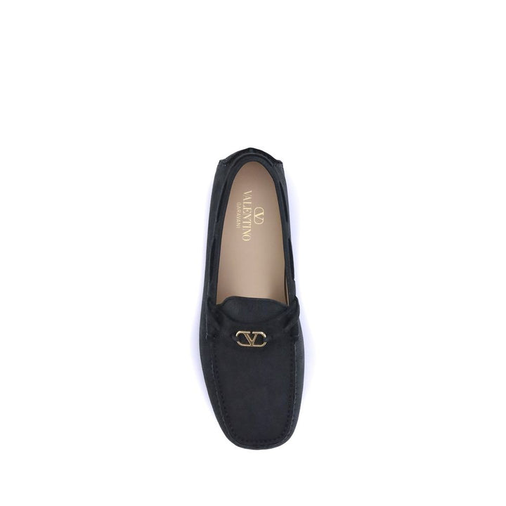 Valentino Garavani Black Rubber Slip-On Loafers