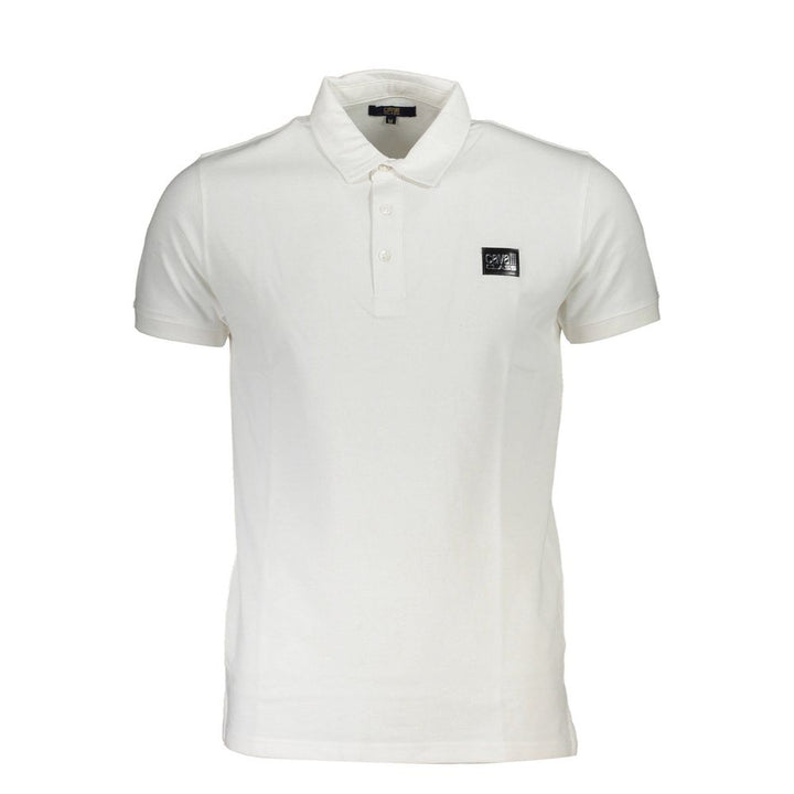 Cavalli Class White Cotton Mens Polo Shirt
