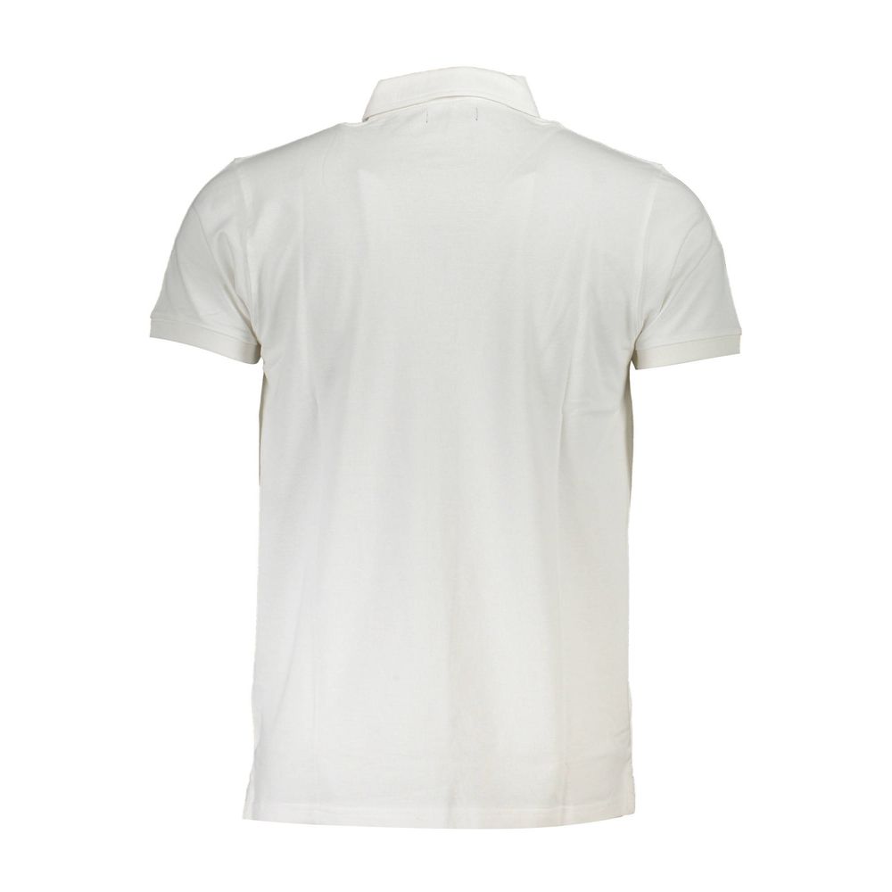 Cavalli Class White Cotton Mens Polo Shirt