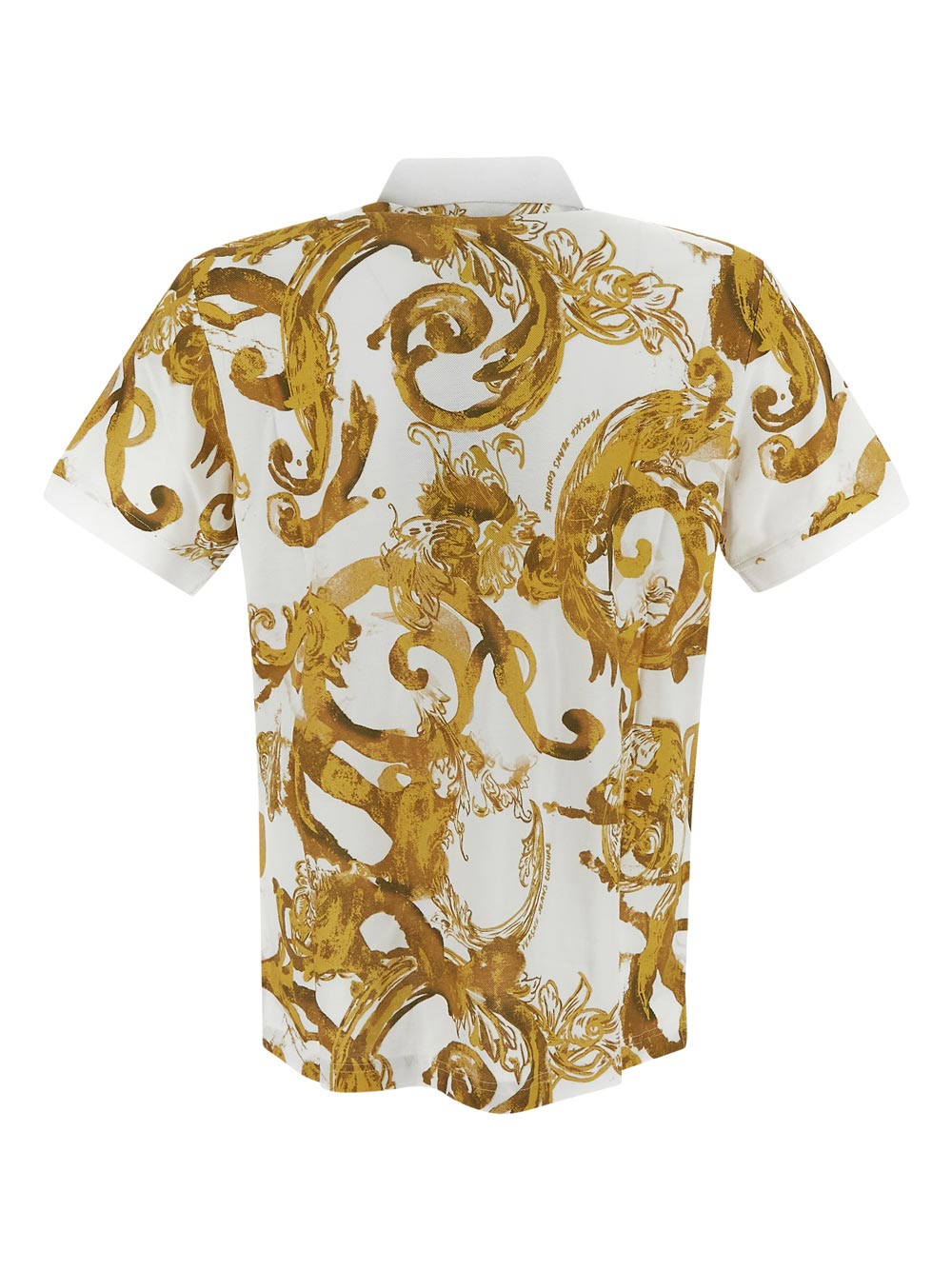 Versace Watercolour Couture Polo Shirt