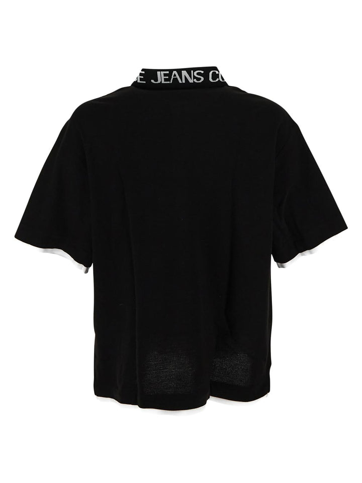 Versace Logo Short-Sleeved Polo Shirt