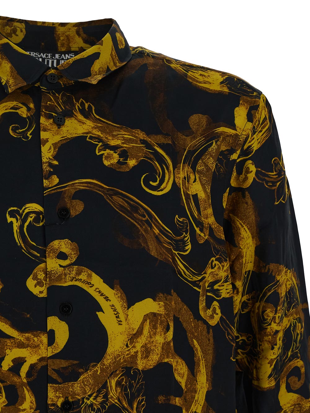Versace Abstract-Print Long-Sleeve Shirt