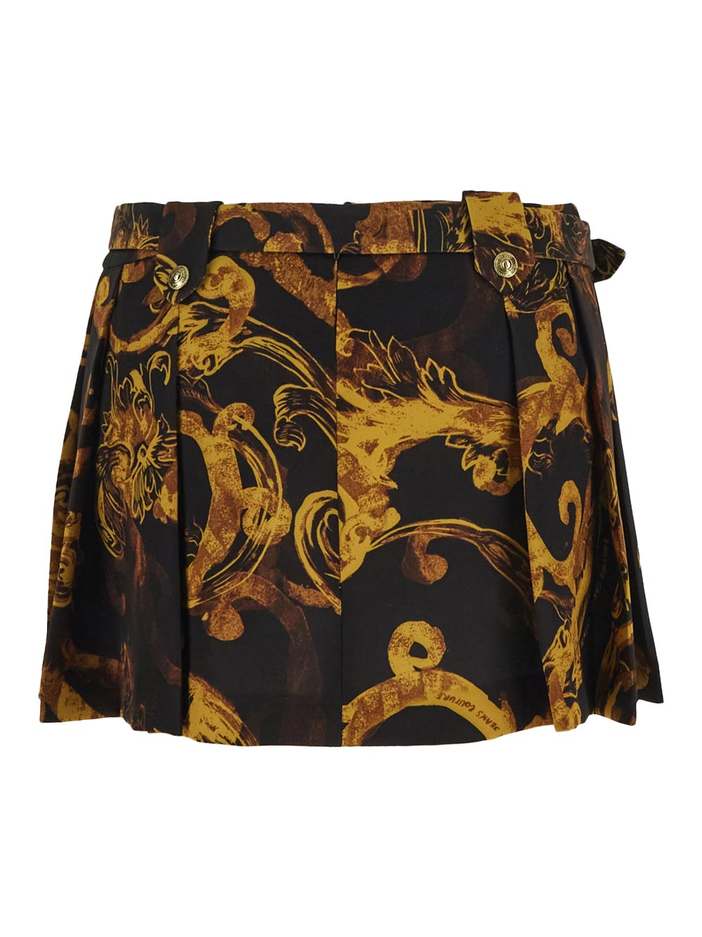 Versace Watercolor Couture Pleated Mini Skirt