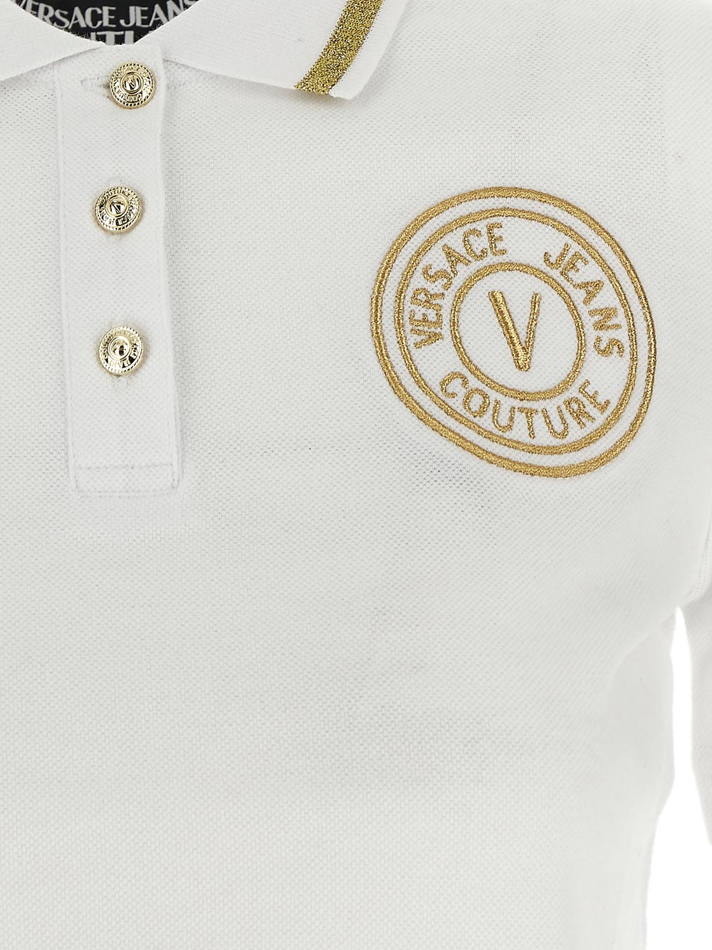 Versace V-Emblem Short-Sleeved Polo Shirt