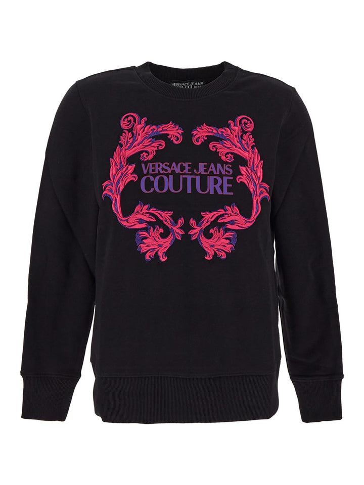 Versace Barocco Logo-Print Cotton Sweatshirt