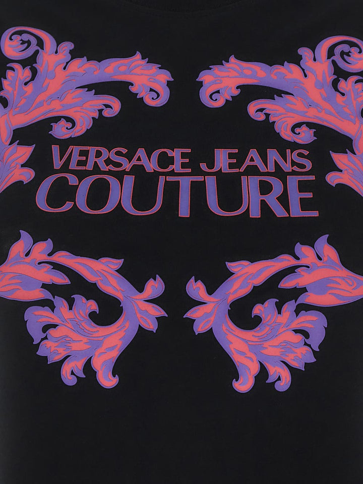 Versace Logo-Print Cotton Minidress