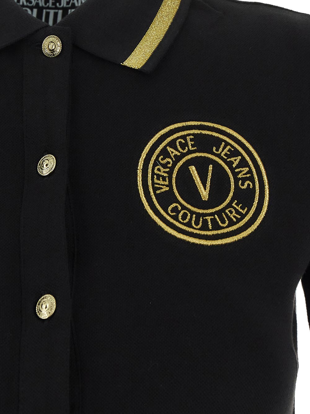 Versace V-Emblem Midi Polo Dress