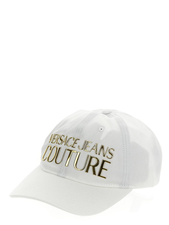 Versace Logo-Rubberised Cotton Cap