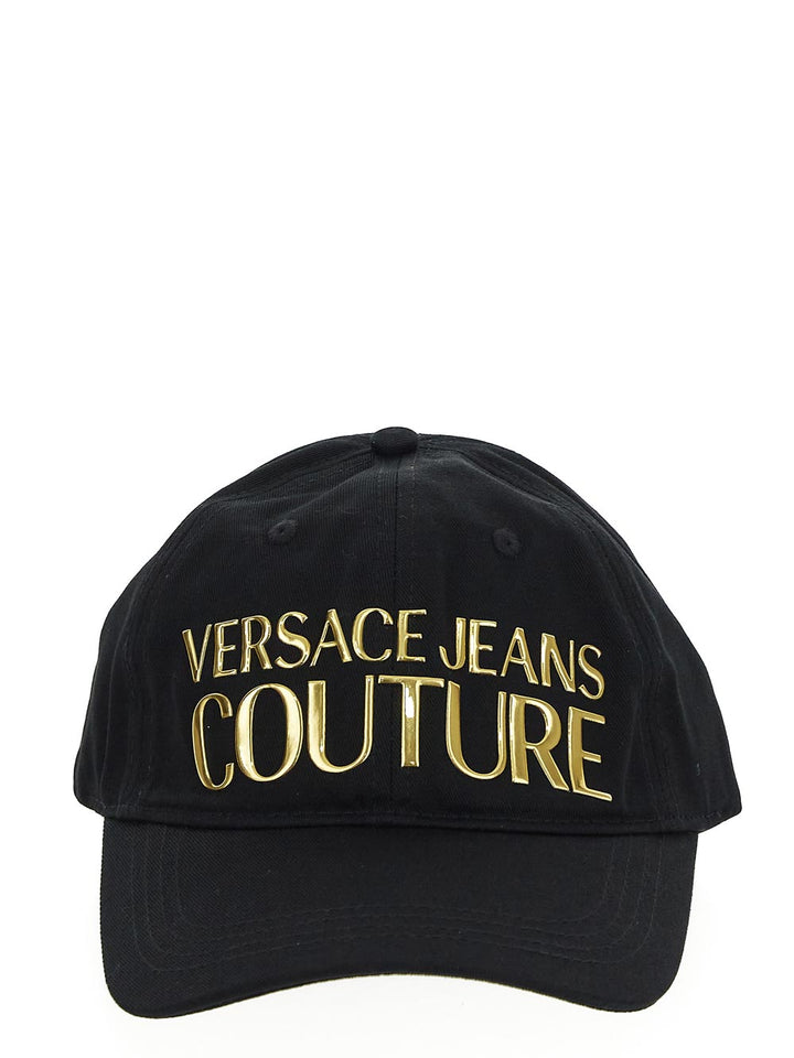 Versace Logo-Lettering Cotton Cap