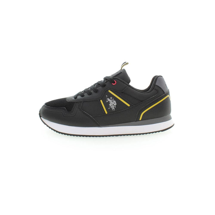 U.S. POLO ASSN. Black Polyurethane Men Sneaker