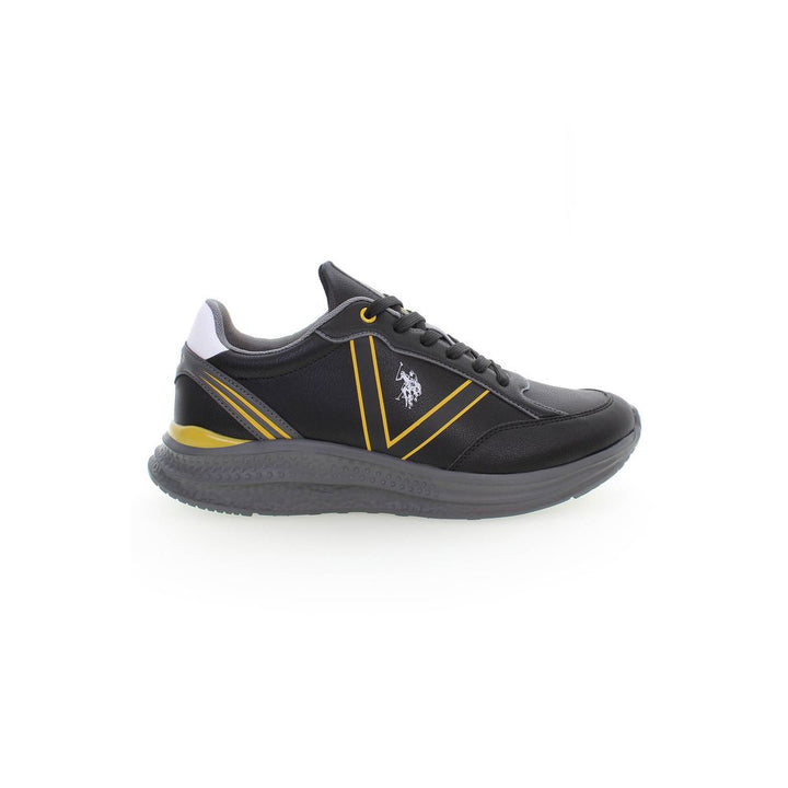 U.S. POLO ASSN. Black Polyurethane Men Sneaker