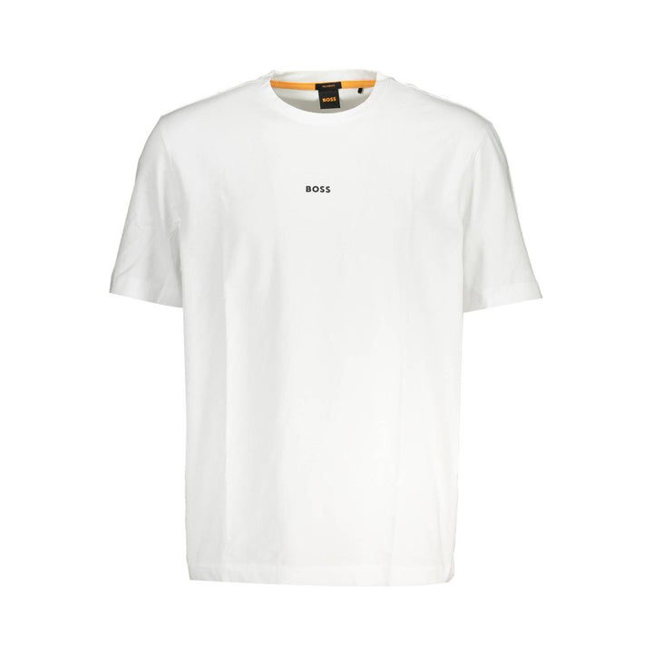 Hugo Boss White Organic Cotton Men T-Shirt