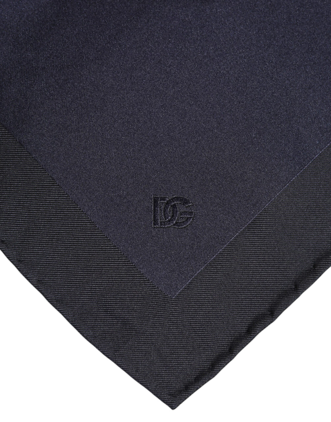 Dolce & Gabbana Dark Blue Silk Square Men Foulard Scarf