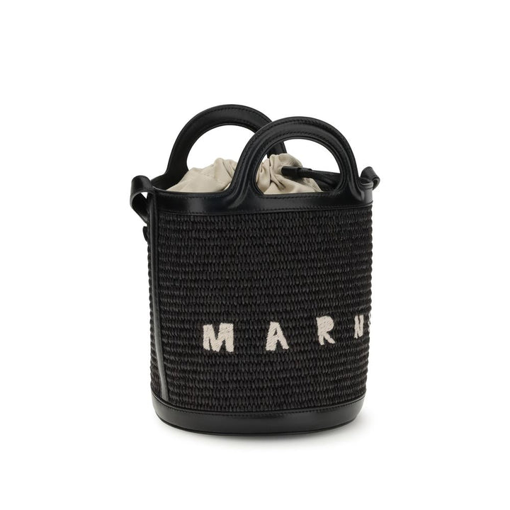 Marni Black Cotton Backet Bag