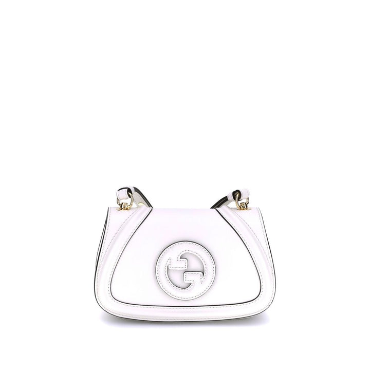 Gucci White Calf Leather Bos Taurus Handbag