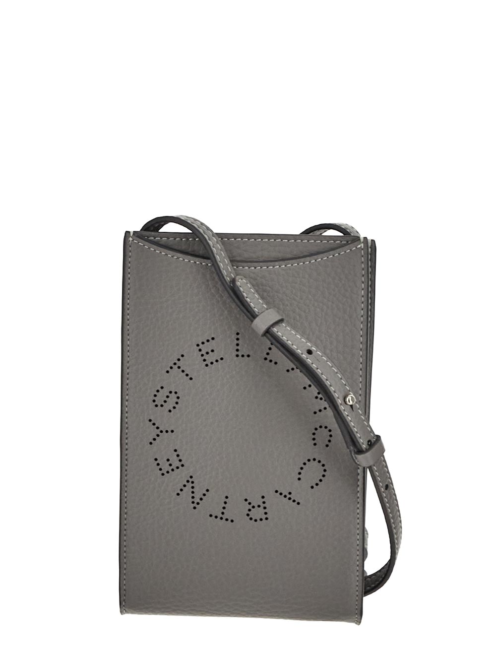 Stella Mccartney Logo Grained Crossbody Bag