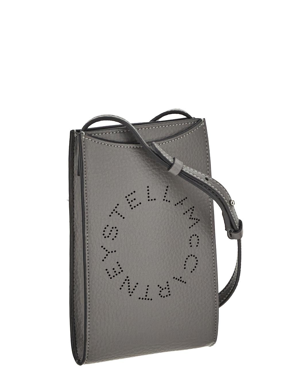 Stella Mccartney Logo Grained Crossbody Bag